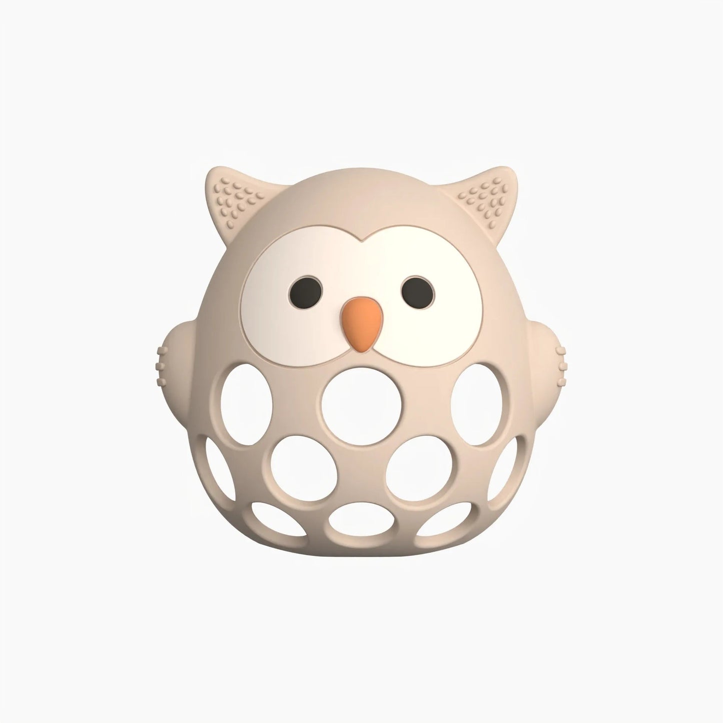 anneau de dentition réfrigérant hibou beige