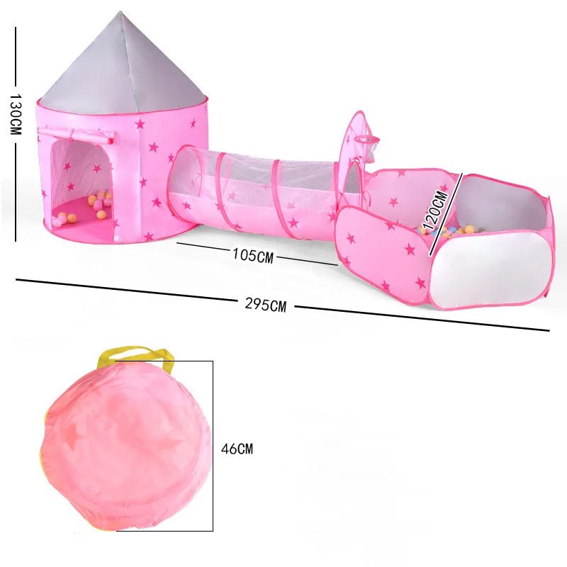 Piscine a balle pour bébé Tunnel maison rose dimensions