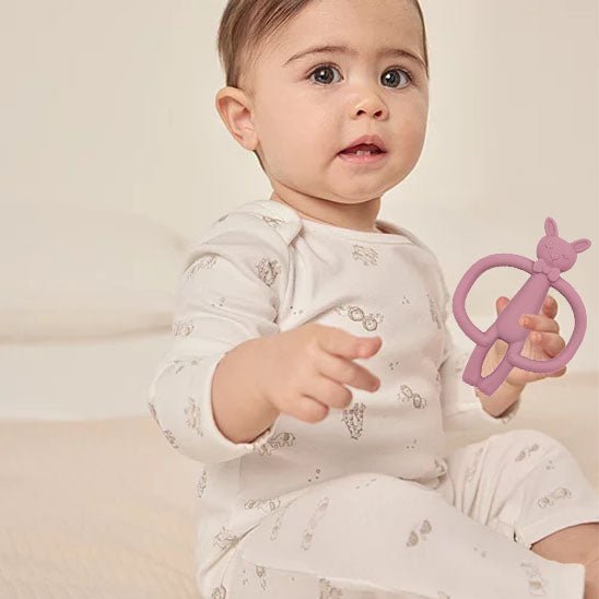 anneau de dentition bébé lapin animé bébé assis
