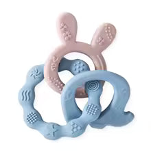 anneau de dentition bébé lapin bleu 