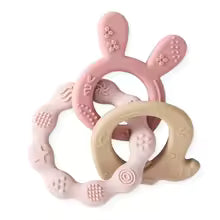 anneau de dentition bébé lapin rose 