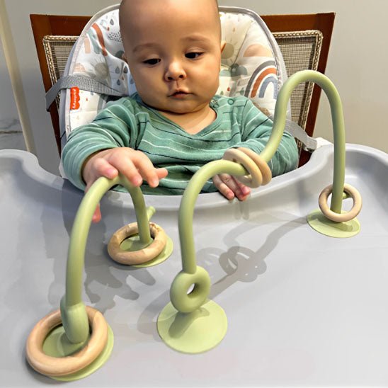 Anneau de dentition bébé montagne - russe chaise-haute