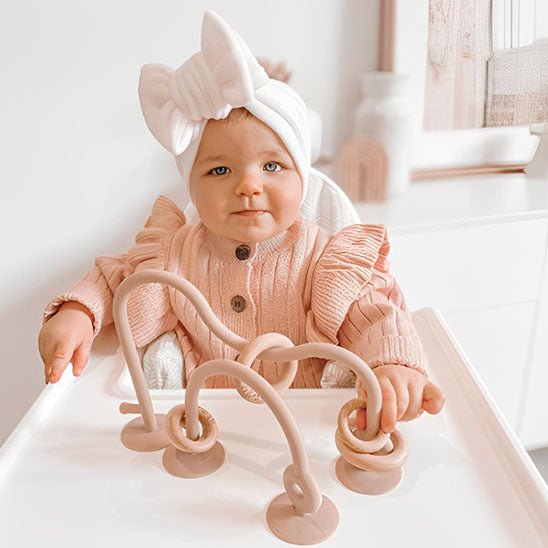 Anneau de dentition bébé montagne-russe rose bébé fille