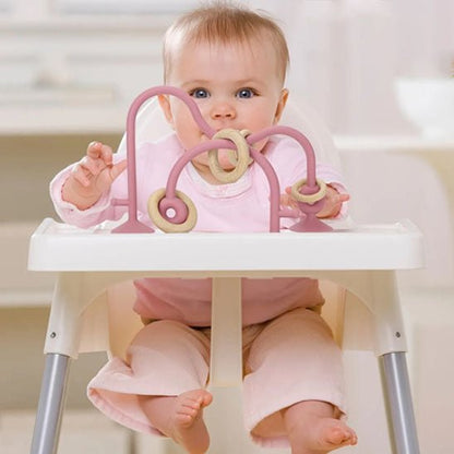Anneau de dentition bébé montagne-russe rose foncé