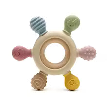 anneau de dentition gouvernail multicolore  centre beige