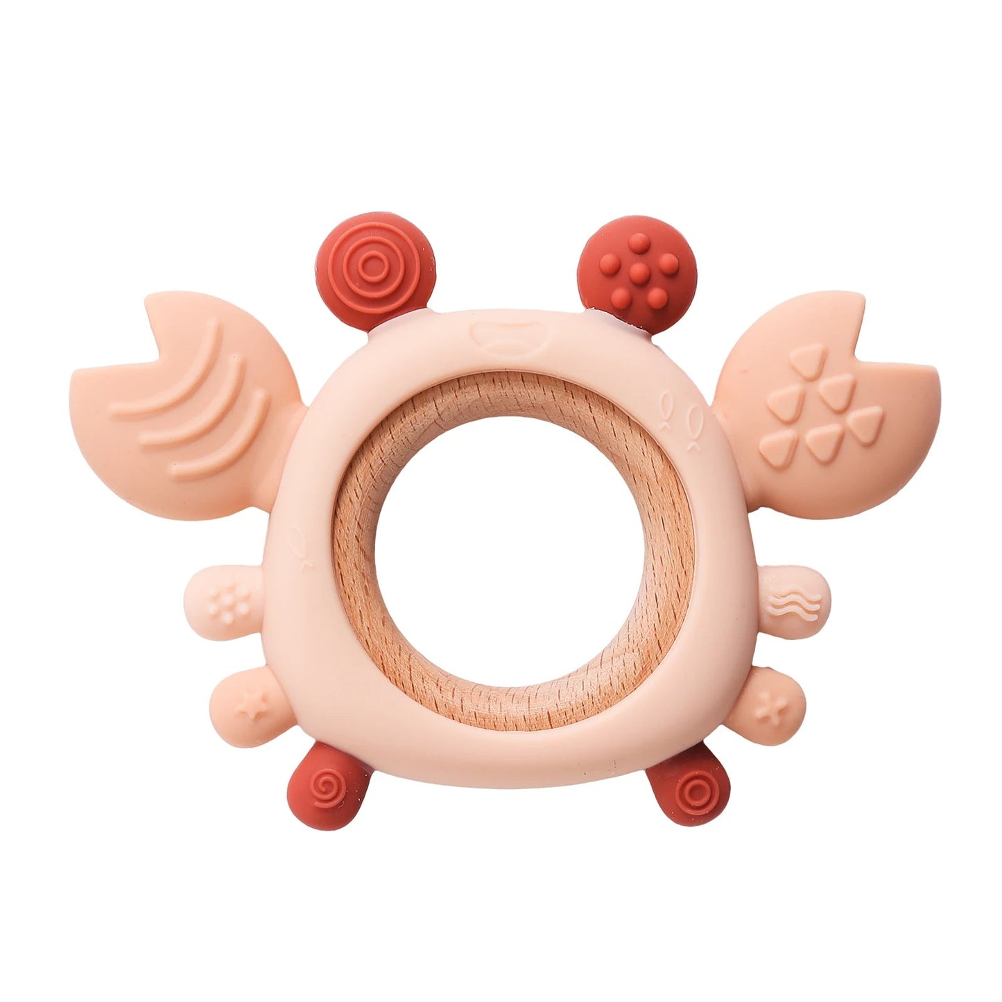Anneau de dentition réfrigérant crabe rose