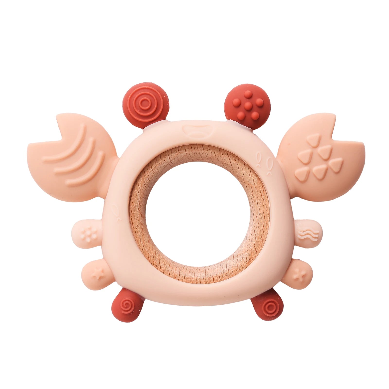 Anneau de dentition réfrigérant crabe rose