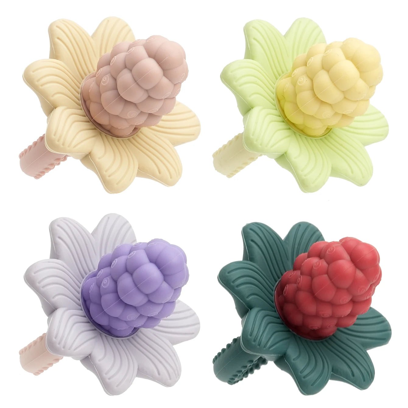 anneau de dentition réfrigérant fleur raisin couleurs