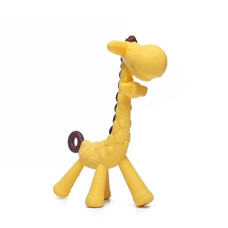 anneau de dentition réfrigérant girafe jaune brun