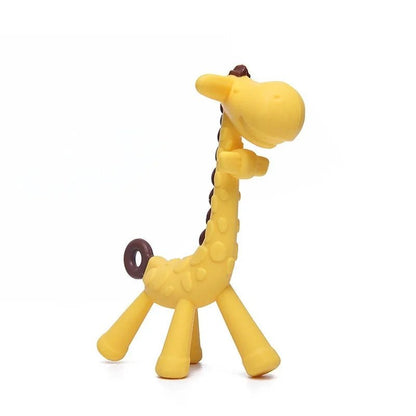 anneau de dentition réfrigérant girafe jaune brun