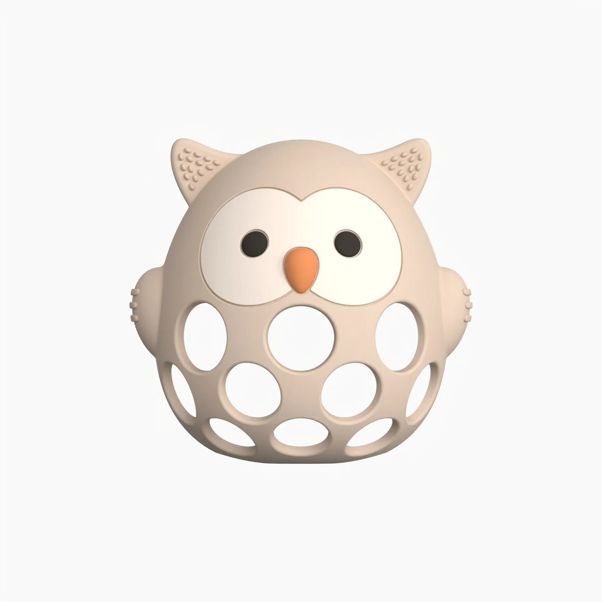 anneau de dentition réfrigérant hibou beige
