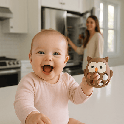 anneau de dentition réfrigérant hibou maman réfrigérateur