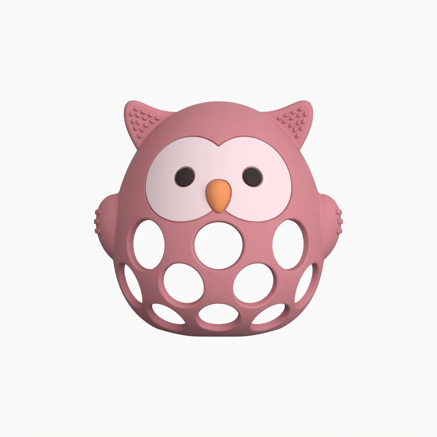 anneau de dentition réfrigérant hibou rose