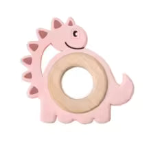 anneau de dentition réfrigéré dino rose 