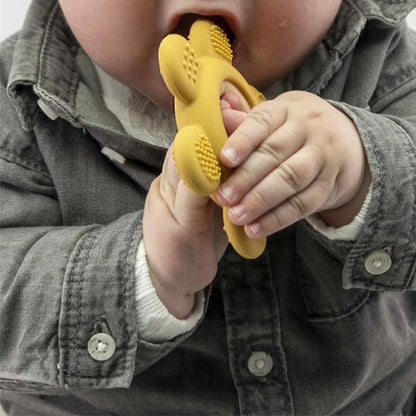 Anneau de dentition réfrigéré étoile mer jaune bouche bébé