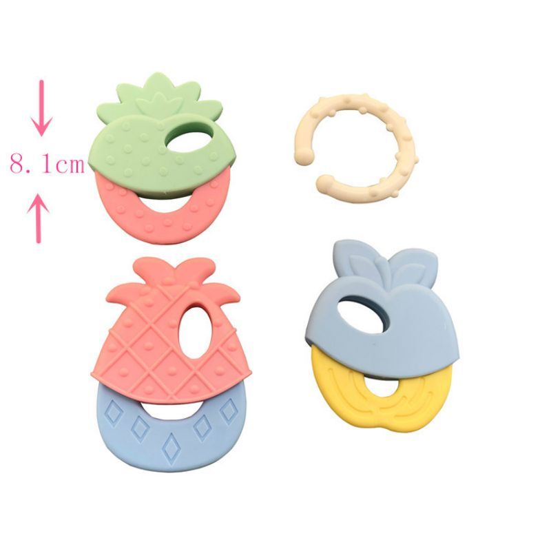 anneau de dentition réfrigéré fruités ananas bleu