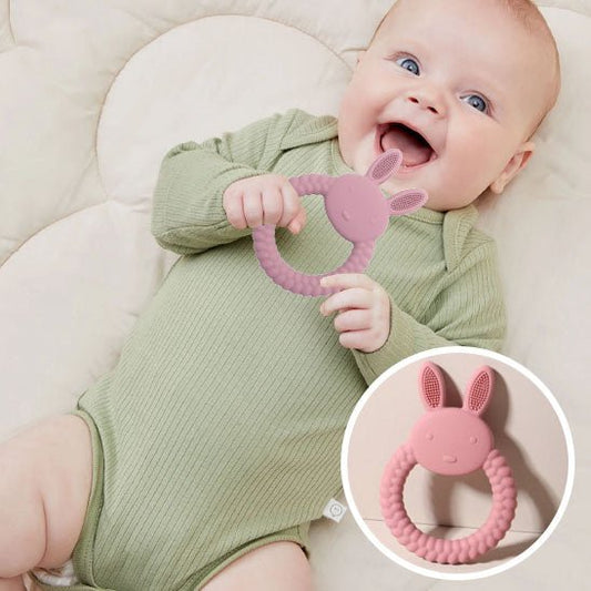 anneau dentition bébé lapinot bébé rose