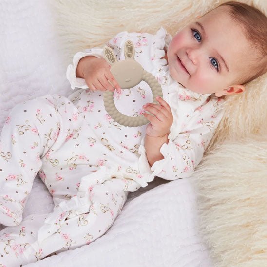Anneau dentition bébé Lapinot fille lapin beige