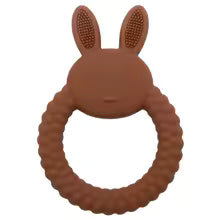 anneau dentition bebe lapinot maron 