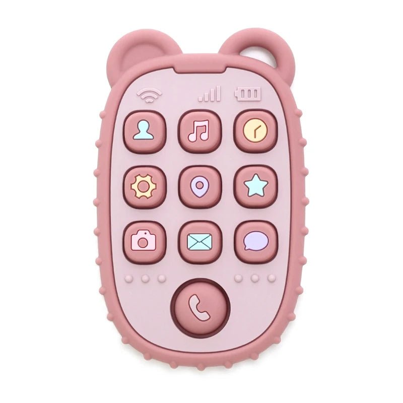 anneau dentition bébé portable rose foncé