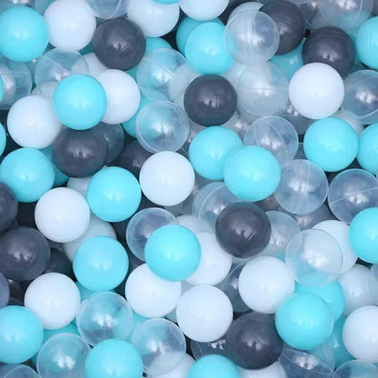 Balles piscine à balles unicolor balles turquoise, blanc et gris