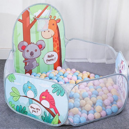 Piscine a balle bebe Girafe Koala sur tapis