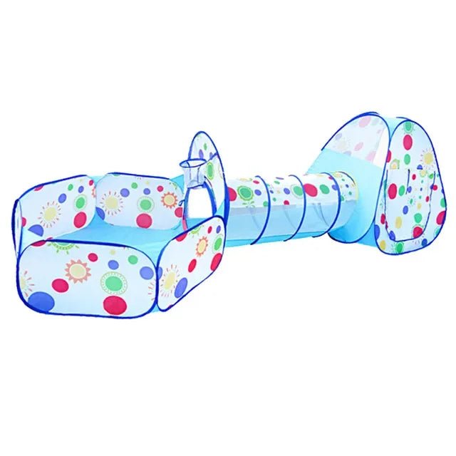 Piscine a balle bebe Piscine tunnel a pois bleu