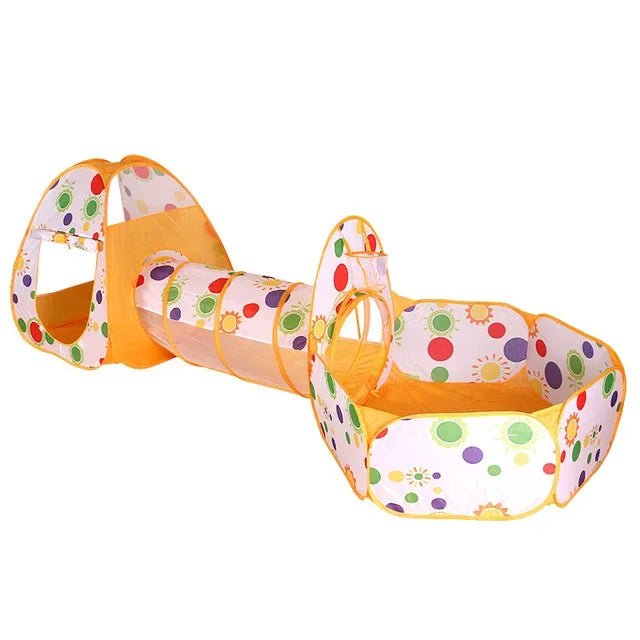 Piscine a balle bebe Piscine tunnel a pois orange