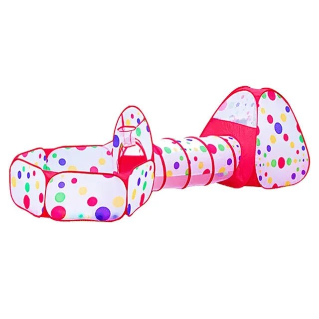 Piscine a balle bebe Piscine tunnel a pois rouge