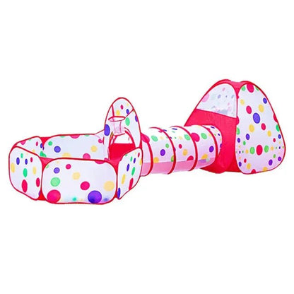 Piscine a balle bebe Piscine tunnel a pois rouge