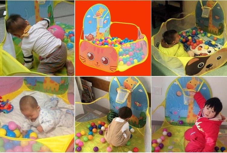 Piscine a balle Girafe plusieurs enfants jouent