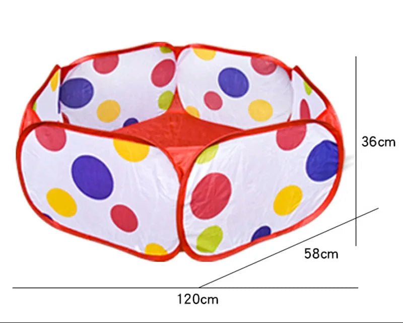 Piscine a balle Hexagone à pois 120 cm