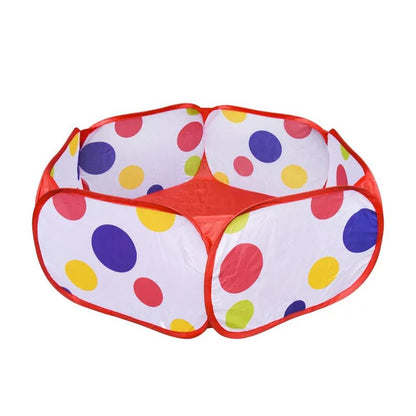 Piscine a balle Hexagone à pois rouge