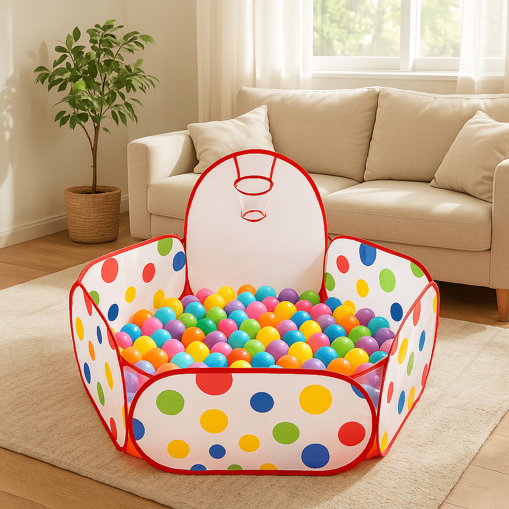 Piscine à balle Pois et panier salon