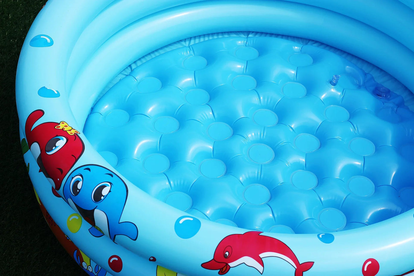 Piscine a balle pour bébé Baleine 3 anneaux gonflables