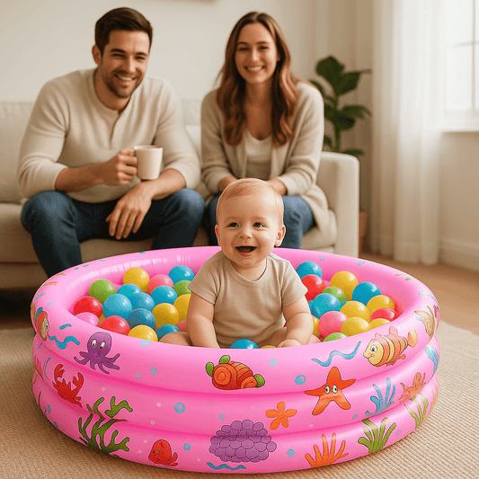 Piscine à balle pour bébé fond marin parents bébé salon