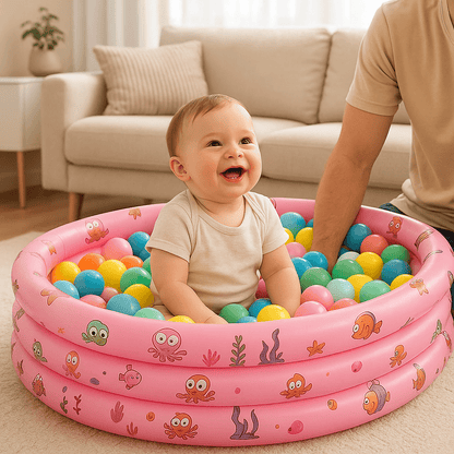 Piscine à balle pour bébé poissons bébé papa