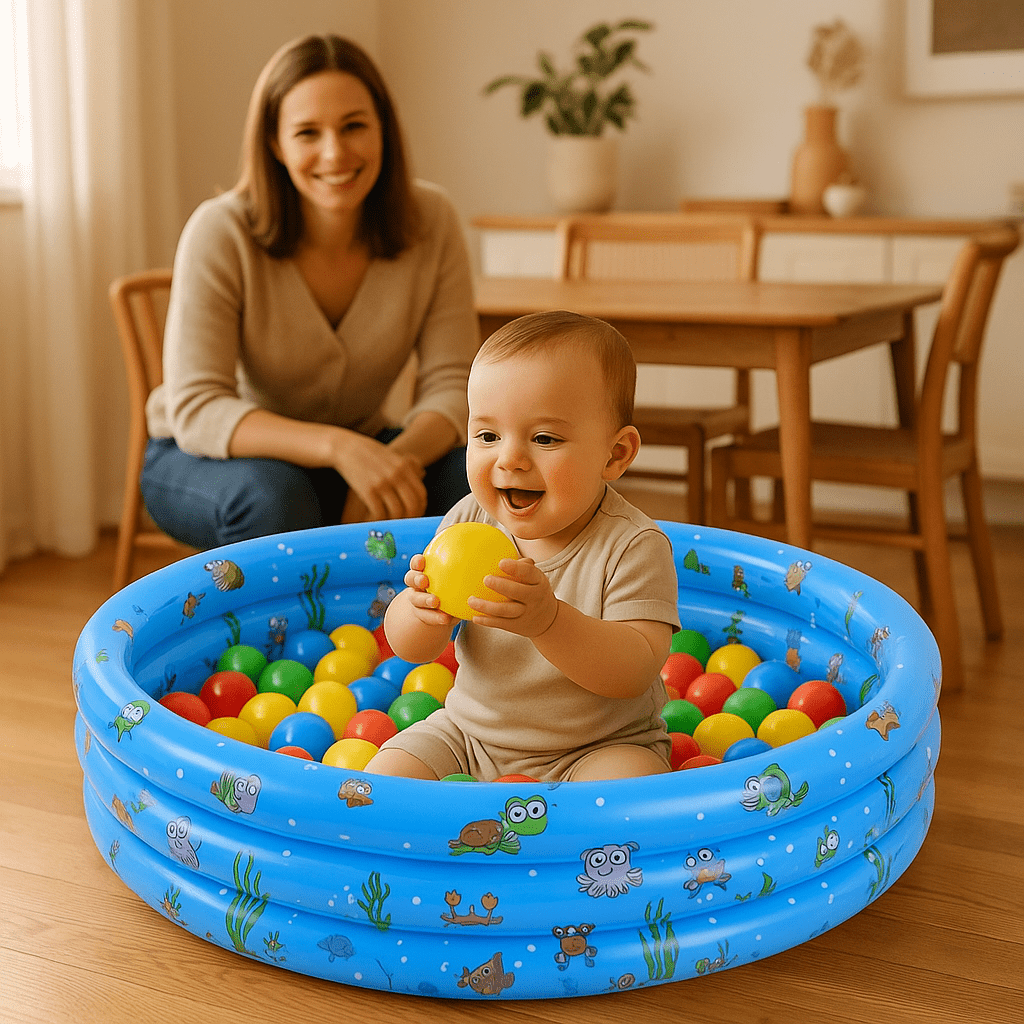 Piscine à balle pour bébé poissons  maman bébé cuisine