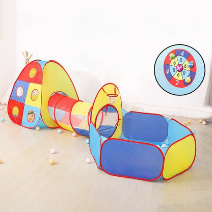 Piscine à balle pour bébé tunnel ludique coloré