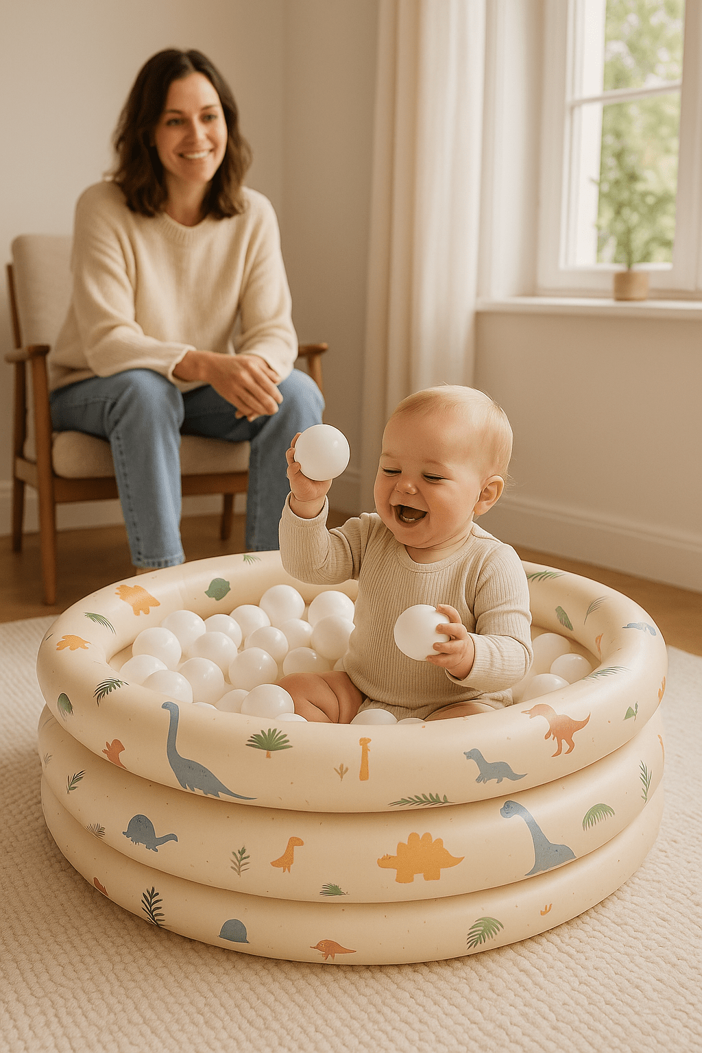 Piscine a balle Rayures vintage bébé joue balles