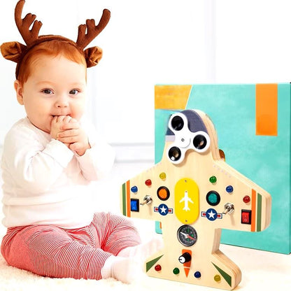 Tableau Montessori - BusyBoardCircuit™ - Aéronef - Bébé Chérie