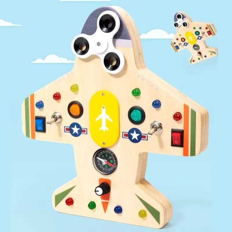 Tableau Montessori - BusyBoardCircuit™ - Aéronef - Bébé Chérie