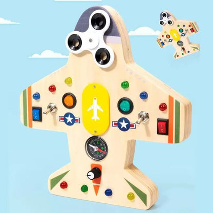 Tableau Montessori - BusyBoardCircuit™ - Aéronef - Bébé Chérie