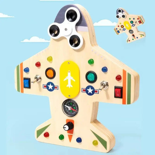 Tableau Montessori - BusyBoardCircuit™ - Aéronef - Bébé Chérie