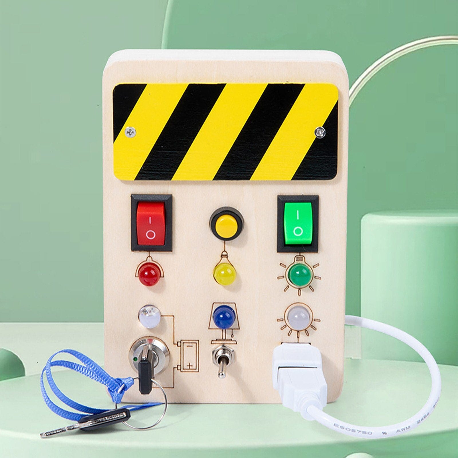 Tableau Montessori - BusyBoardCircuit™ - Déverrouillage de lumière - Bébé Chérie