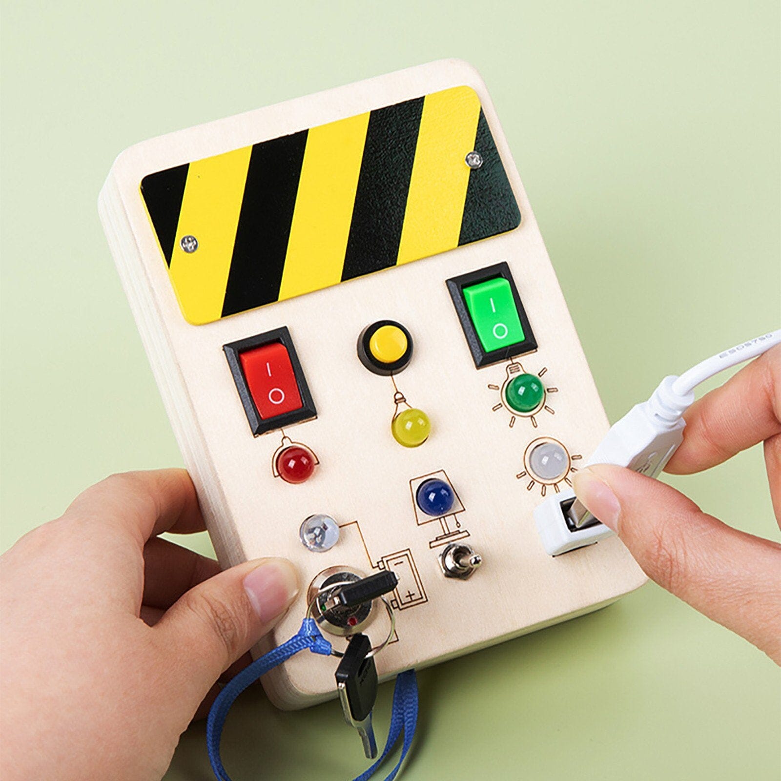 Tableau Montessori - BusyBoardCircuit™ - Déverrouillage de lumière - Bébé Chérie