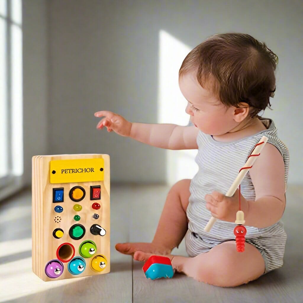 Tableau Montessori - BusyBoardCircuit™ - Pêche - Bébé Chérie