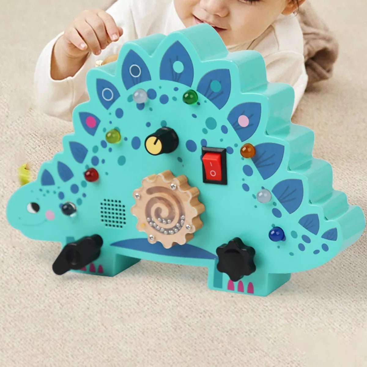 Tableau Montessori - BusyBoardCircuit™ - Stégosaure - Bébé Chérie