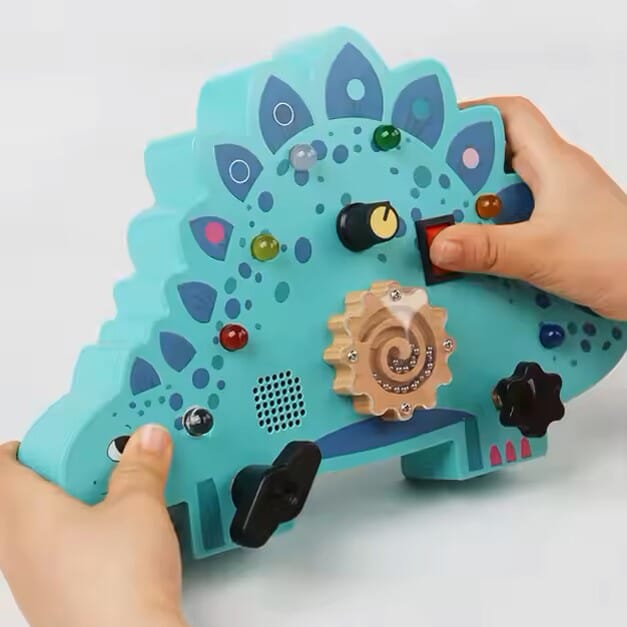 Tableau Montessori - BusyBoardCircuit™ - Stégosaure - Bébé Chérie