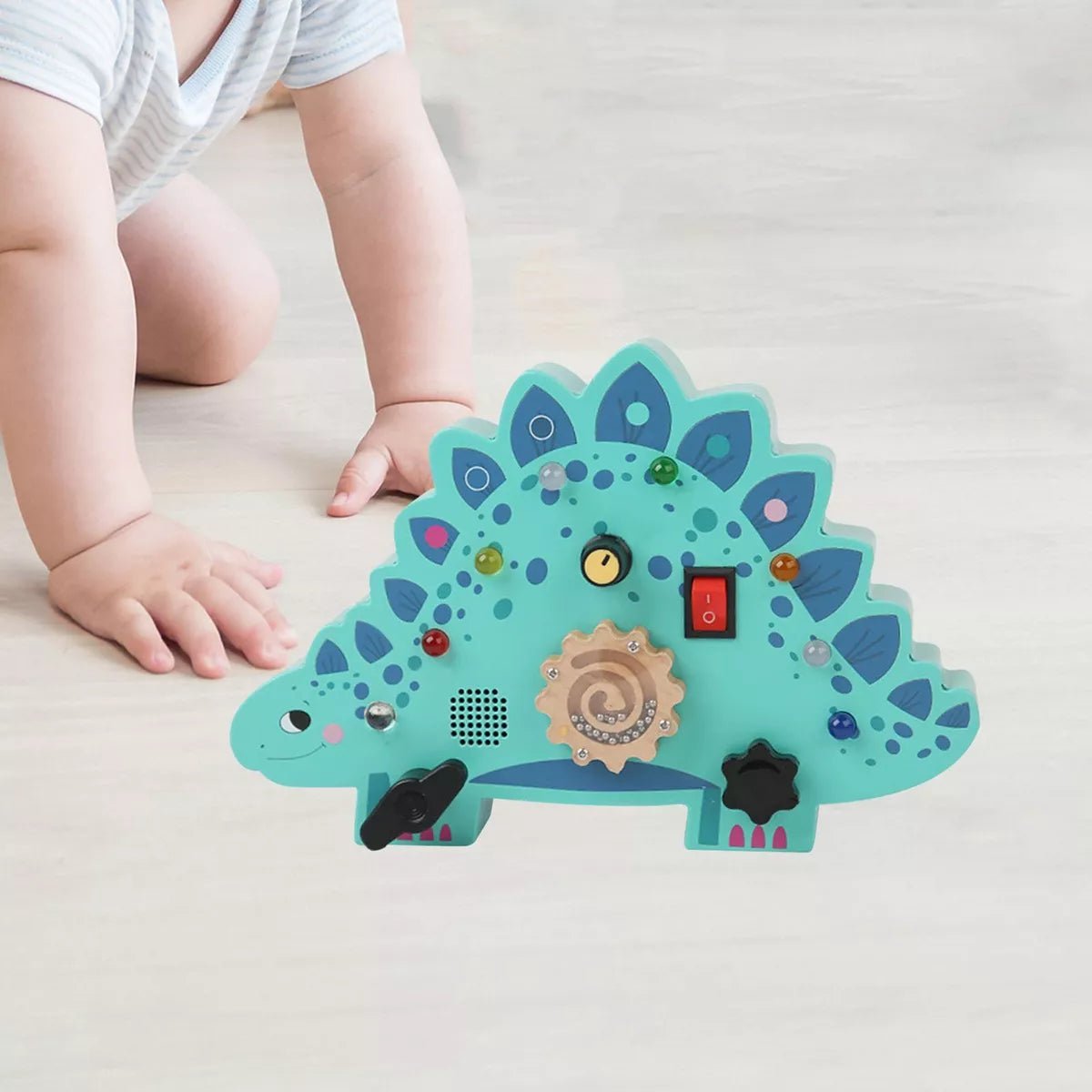 Tableau Montessori - BusyBoardCircuit™ - Stégosaure - Bébé Chérie